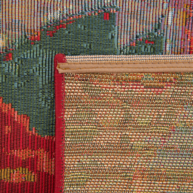 Multicolor 3' x 11' Outdoor Modern Runner Rug