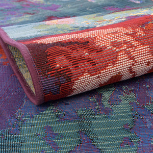 Multicolor 7' 1 x 10' Outdoor Modern Rectangle Rug