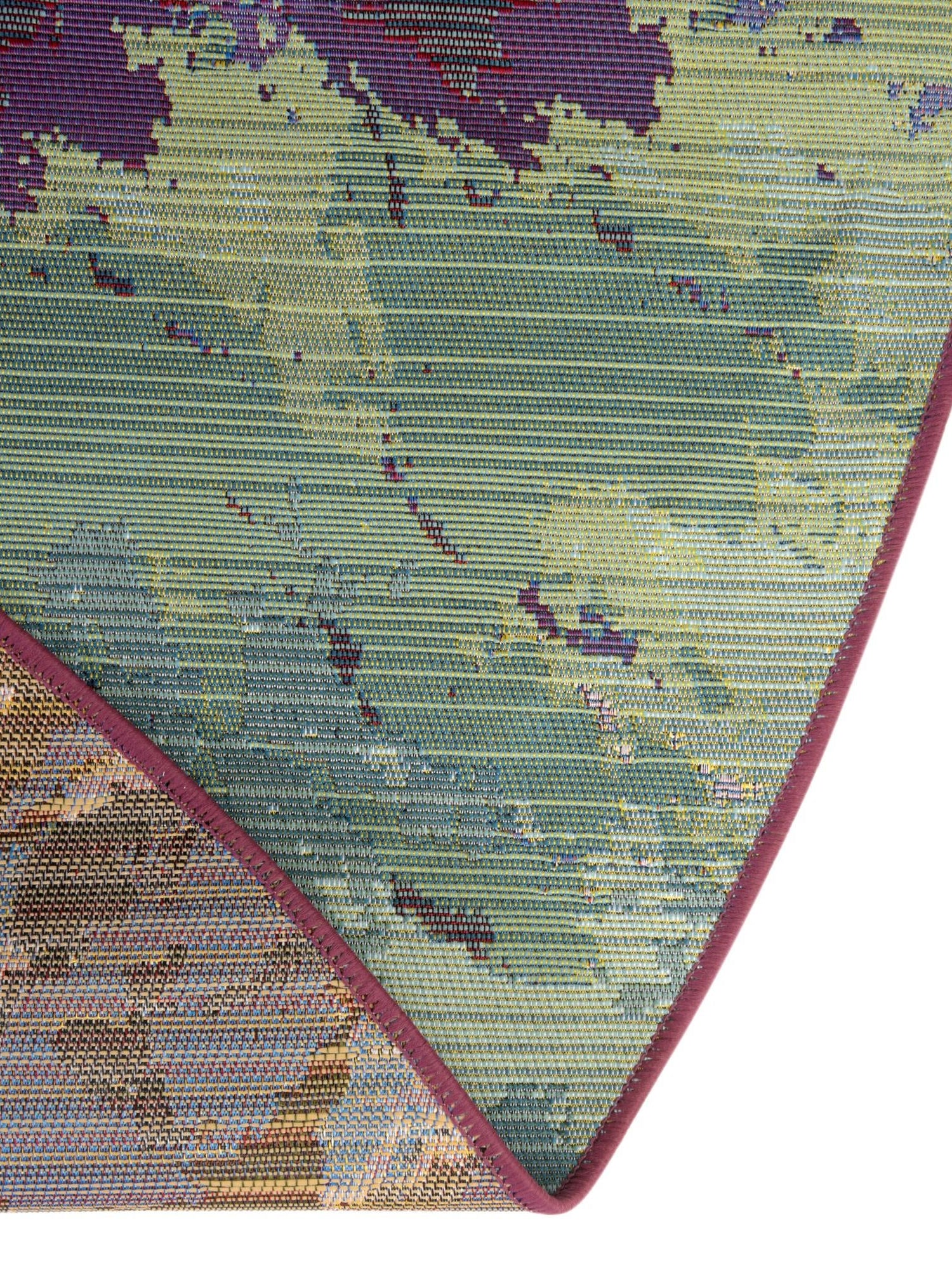 Multicolor 4' 1 x 4' 1 Outdoor Modern Round Area Rug Weather Resistant for Patio, Deck, Terrace, Balcony, Porch 100% Polypropylene Modern Outside Carpet for Sale at Rug Engine