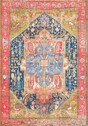 Multicolor 4' x 6' Outdoor Traditional Rectangle Area Rug Weather Resistant for Patio, Deck, Terrace, Balcony, Porch Classical Design Outside Carpet for Sale at Rug Engine