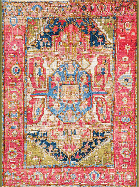 Multicolor 2' x 3' Outdoor Traditional Rectangle Rug