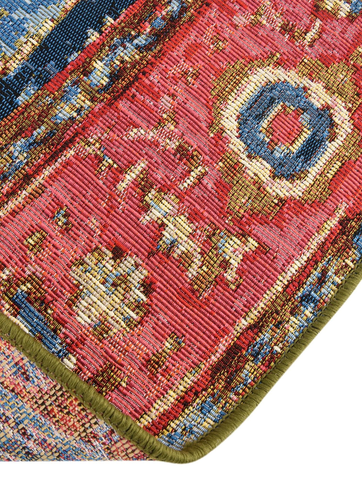Multicolor 7' 1 x 7' 1 Outdoor Traditional Round Area Rug Weather Resistant for Patio, Deck, Terrace, Balcony, Porch Classical Design Outside Carpet for Sale at Rug Engine