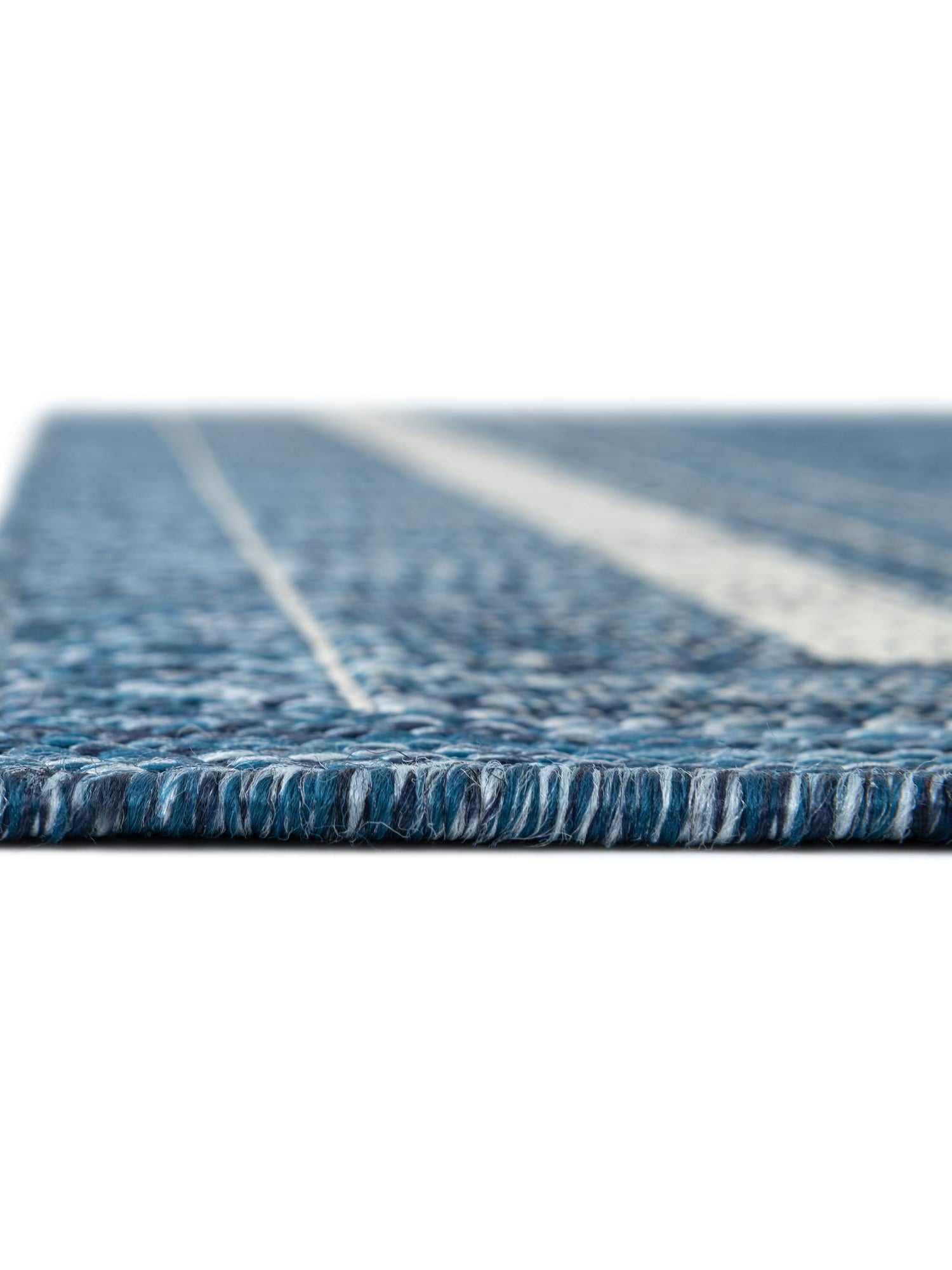 Blue 13' 1 x 13' 1 Outdoor Border Square Area Rug Weather Resistant for Patio, Deck, Terrace, Balcony, Porch 100% Polypropylene Classic Bordered Carpet for Sale at Rug Engine