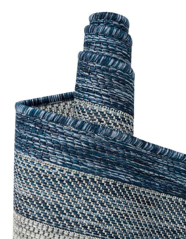 Blue 7' 10 x 7' 10 Outdoor Border Octagon Area Rug Weather Resistant for Patio, Deck, Terrace, Balcony, Porch 100% Polypropylene Classic Bordered Carpet for Sale at Rug Engine
