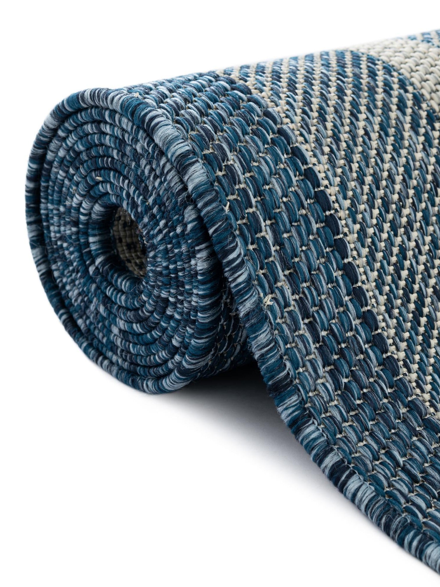 Blue 7' 10 x 7' 10 Outdoor Border Octagon Area Rug Weather Resistant for Patio, Deck, Terrace, Balcony, Porch 100% Polypropylene Classic Bordered Carpet for Sale at Rug Engine