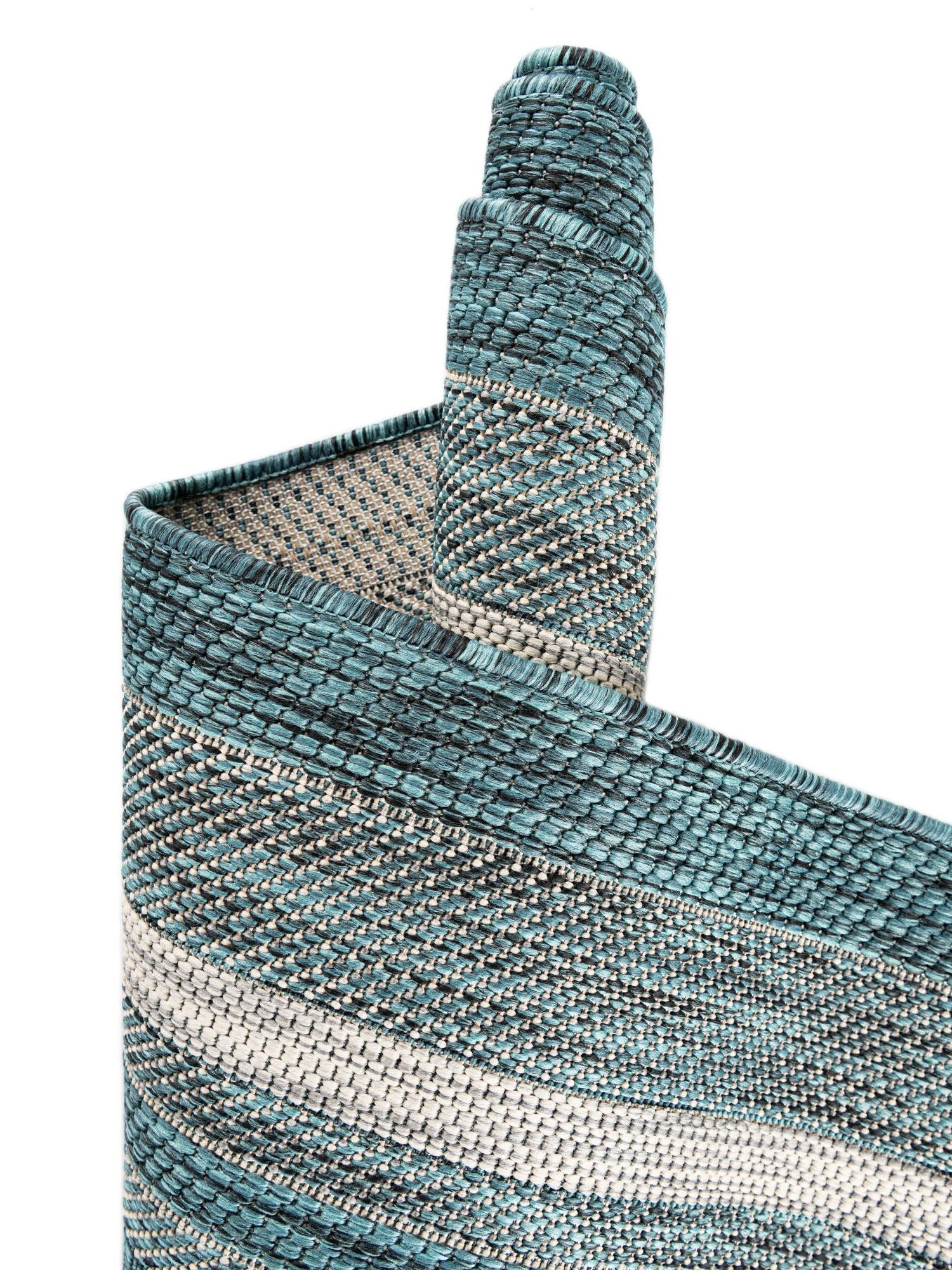 Teal 3' 1 x 5' 3 Outdoor Border Oval Area Rug Weather Resistant for Patio, Deck, Terrace, Balcony, Porch 100% Polypropylene Classic Bordered Carpet for Sale at Rug Engine