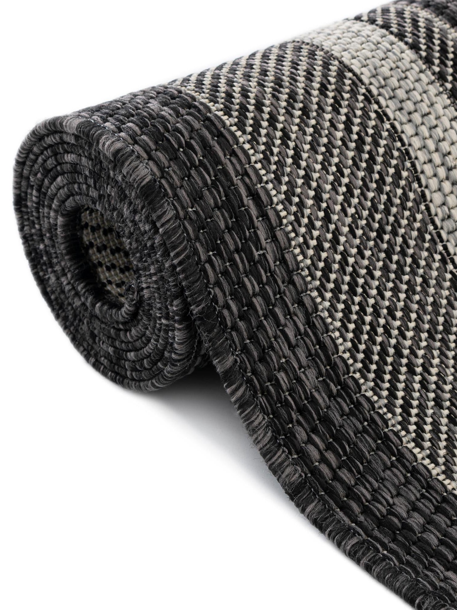 Black 10' x 10' Outdoor Border Round Area Rug Weather Resistant for Patio, Deck, Terrace, Balcony, Porch 100% Polypropylene Classic Bordered Carpet for Sale at Rug Engine