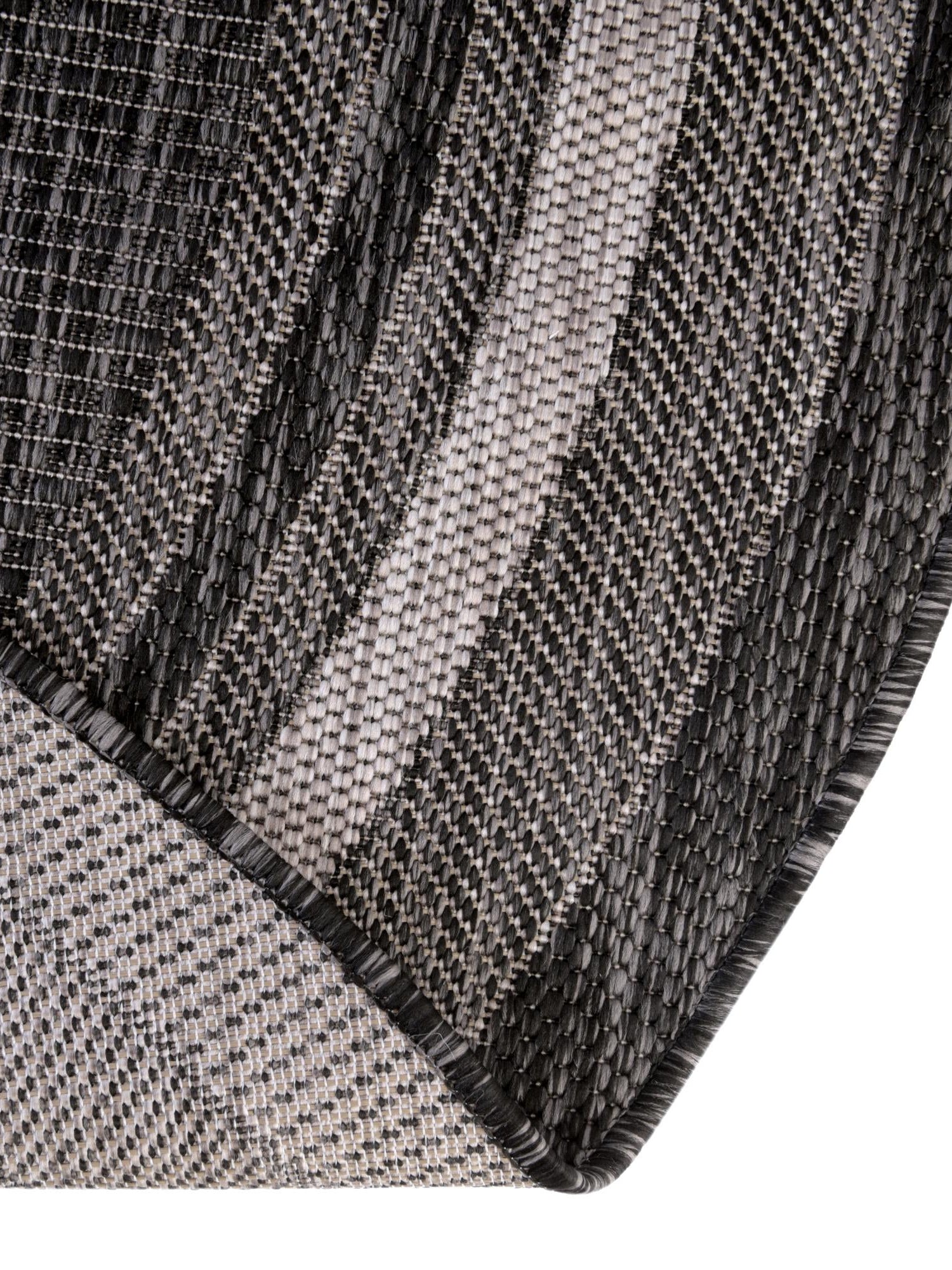 Black 3' 1 x 5' 3 Outdoor Border Oval Area Rug Weather Resistant for Patio, Deck, Terrace, Balcony, Porch 100% Polypropylene Classic Bordered Carpet for Sale at Rug Engine