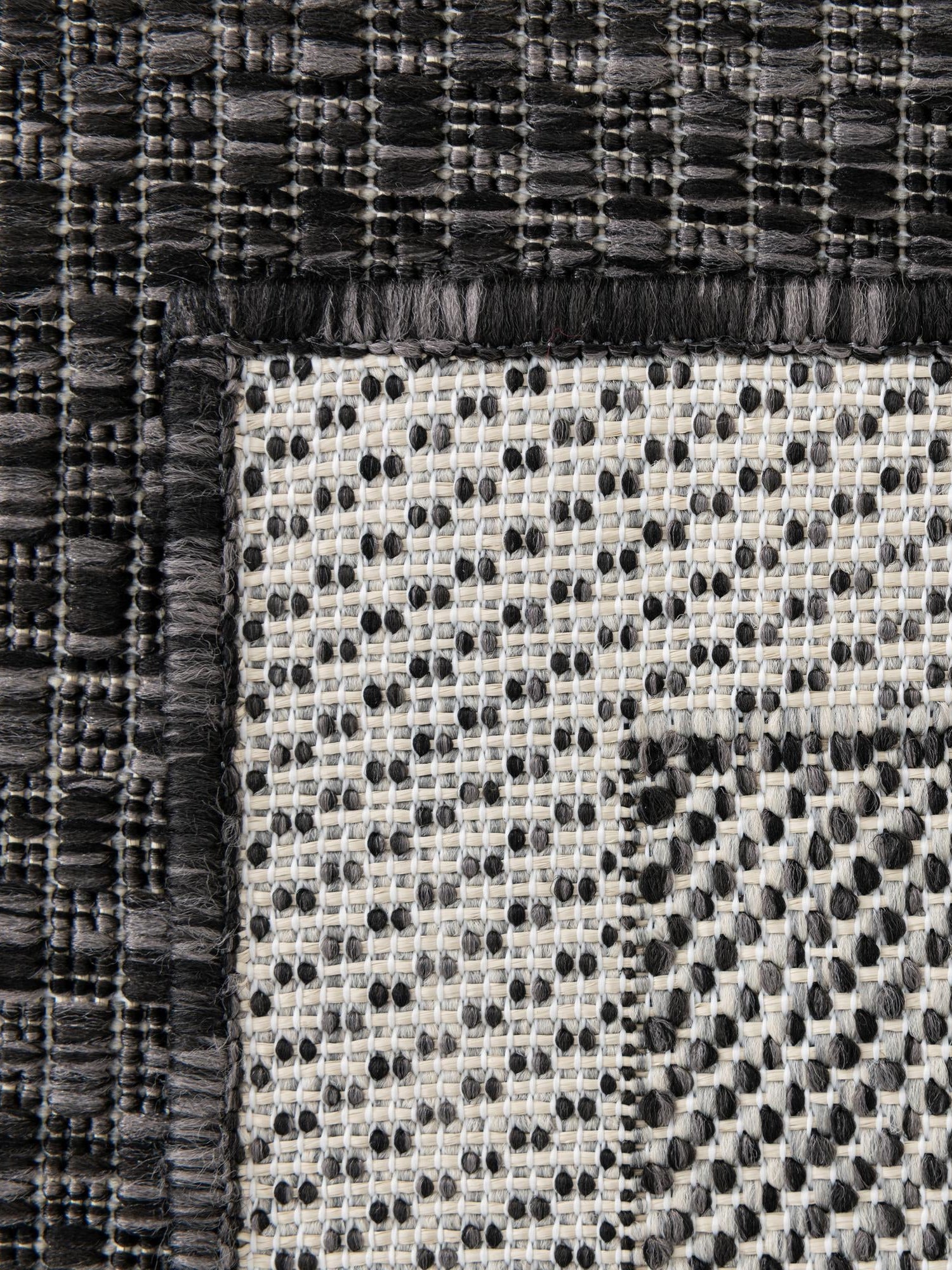 Black 7' 10 x 7' 10 Outdoor Border Octagon Area Rug Weather Resistant for Patio, Deck, Terrace, Balcony, Porch 100% Polypropylene Classic Bordered Carpet for Sale at Rug Engine