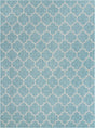 Aquamarine 10' x 13' 1 Outdoor Trellis Rectangle Area Rug Weather Resistant for Patio, Deck, Terrace, Balcony, Porch Geometric Design Water Safe Outside Carpet for Sale at Rug Engine