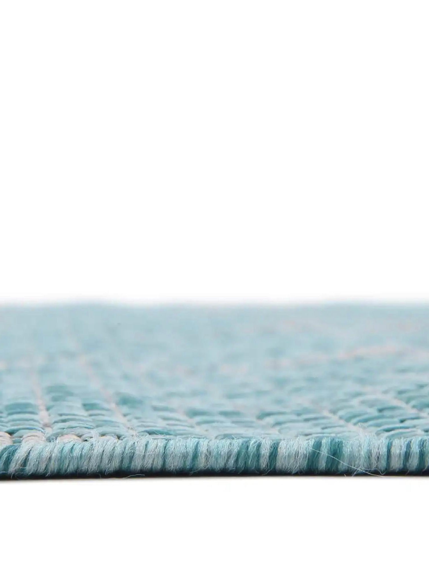 Aquamarine 7' 10 x 7' 10 Outdoor Trellis Octagon Area Rug Weather Resistant for Patio, Deck, Terrace, Balcony, Porch Geometric Design Water Safe Outside Carpet for Sale at Rug Engine
