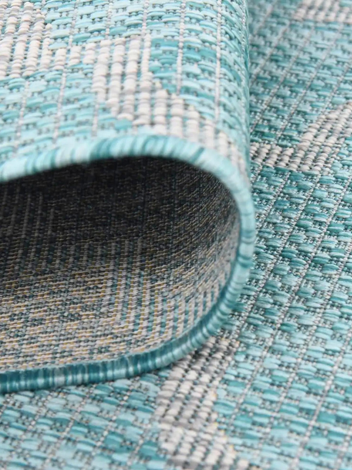 Aquamarine 7' 10 x 7' 10 Outdoor Trellis Octagon Area Rug Weather Resistant for Patio, Deck, Terrace, Balcony, Porch Geometric Design Water Safe Outside Carpet for Sale at Rug Engine