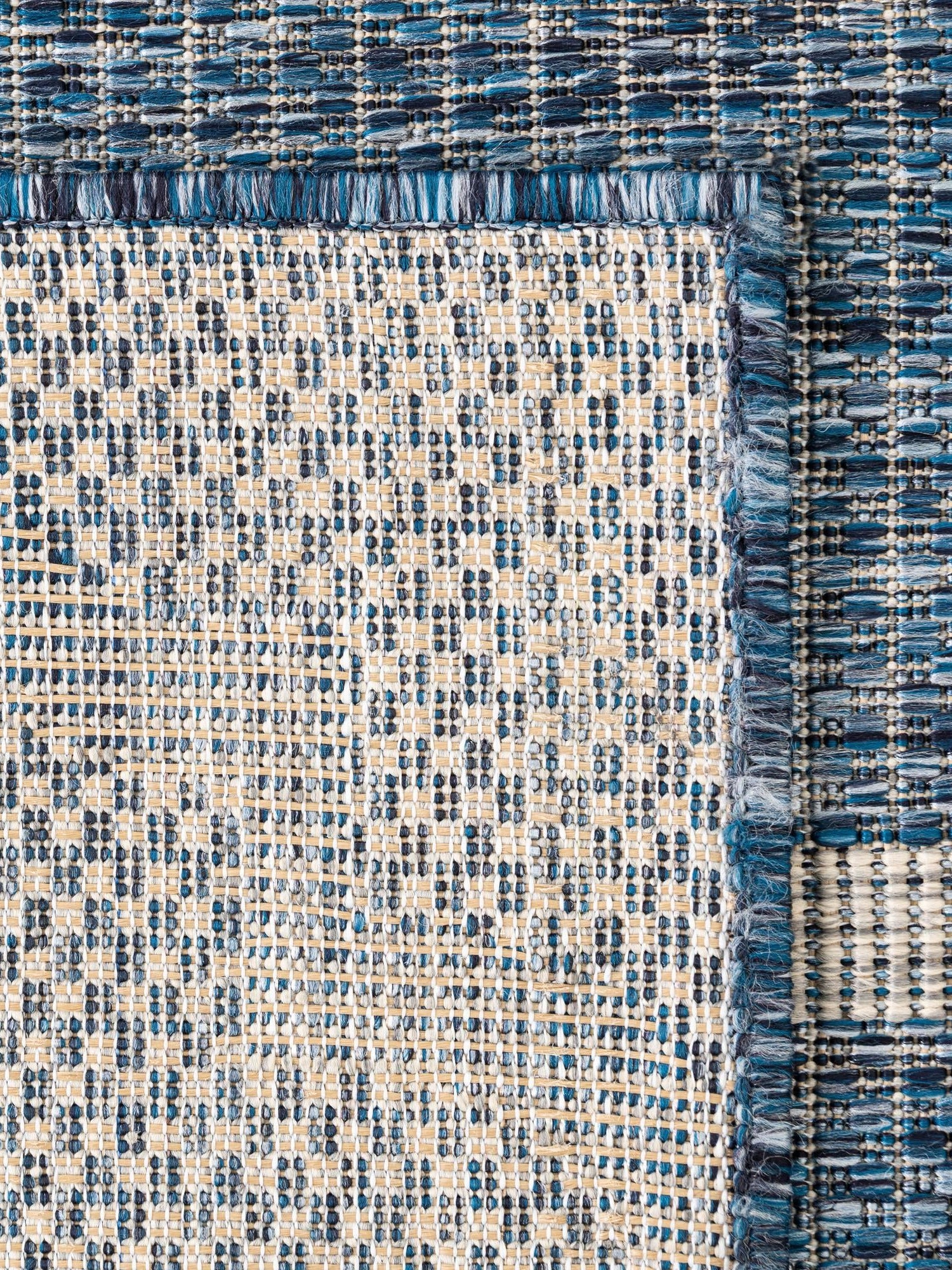 Navy Blue 7' 10 x 7' 10 Outdoor Trellis Octagon Area Rug Weather Resistant for Patio, Deck, Terrace, Balcony, Porch Geometric Design Water Safe Outside Carpet for Sale at Rug Engine