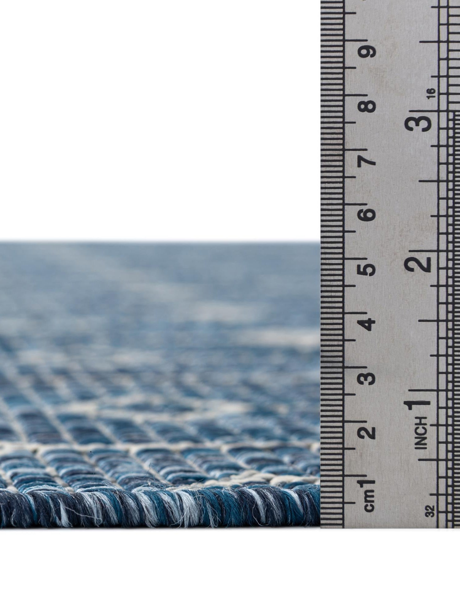 Blue 5' 3 x 5' 3 Outdoor Trellis Octagon Area Rug Weather Resistant for Patio, Deck, Terrace, Balcony, Porch Geometric Design Water Safe Outside Carpet for Sale at Rug Engine