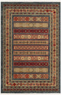 Blue 4' 1 x 6' 1 Fars Rectangle Area Rug 100% Polypropylene Unique Traditional Carpet for Classical Living, Dining Room & Office Spaces for Sale at Rug Engine