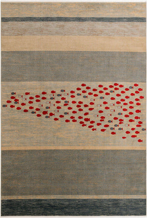 Blue 10' x 14' 1 Fars Rectangle Area Rug 100% Polypropylene Unique Traditional Carpet for Classical Living, Dining Room & Office Spaces for Sale at Rug Engine