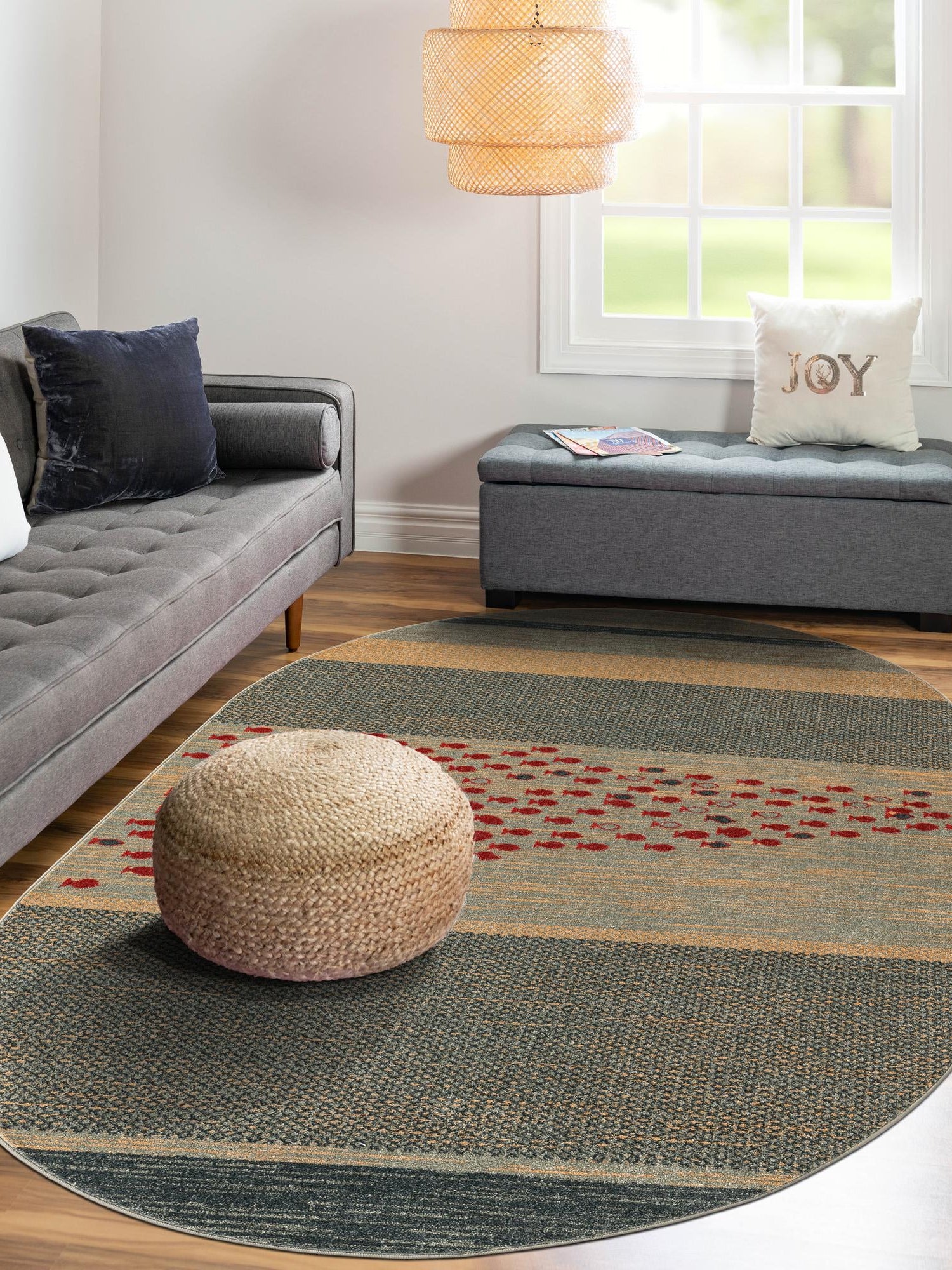 Blue 5' 1 x 8' Fars Oval Area Rug 100% Polypropylene Unique Traditional Carpet for Classical Living, Dining Room & Office Spaces for Sale at Rug Engine