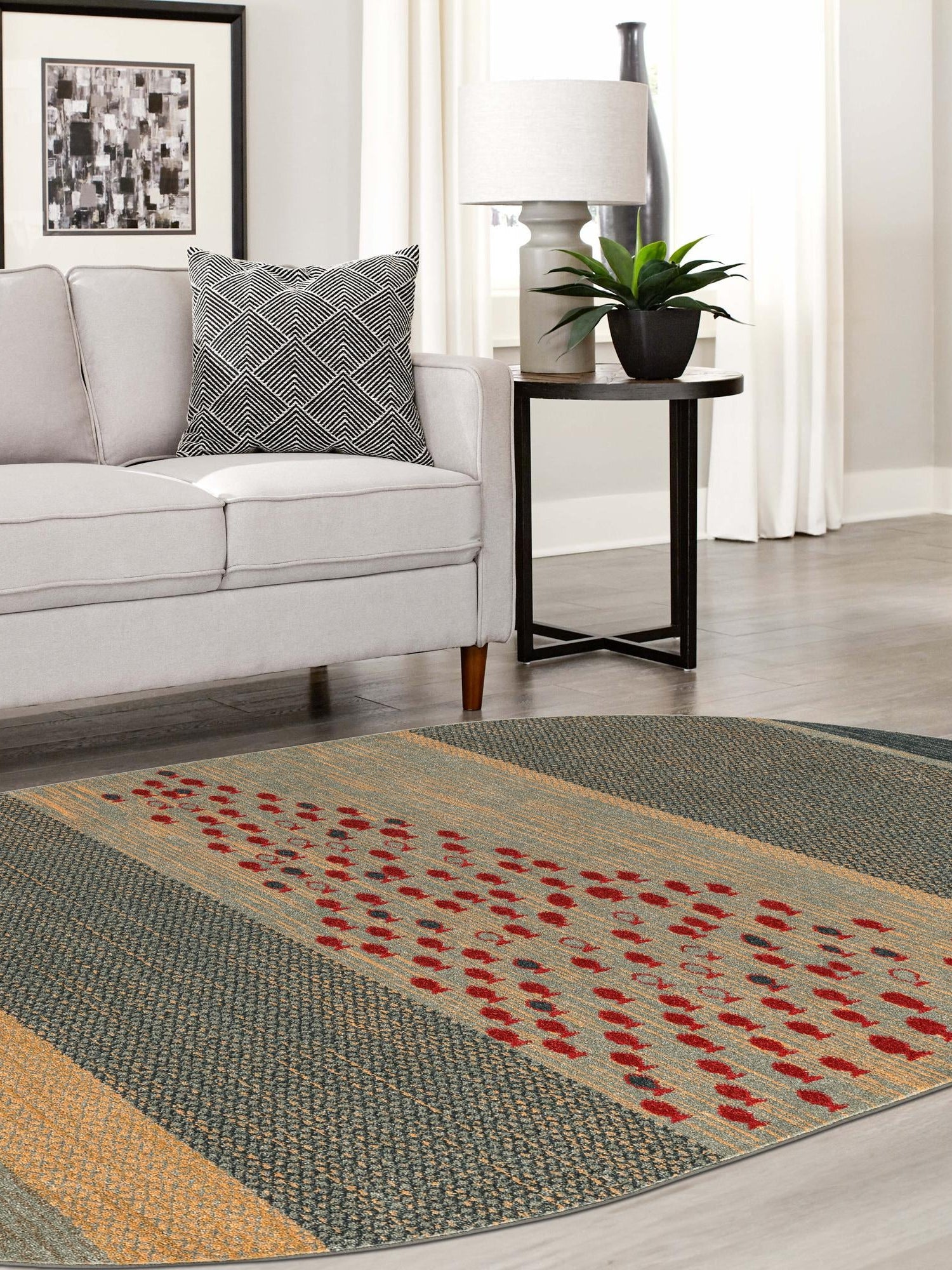 Blue 4' 1 x 6' 1 Fars Oval Area Rug 100% Polypropylene Unique Traditional Carpet for Classical Living, Dining Room & Office Spaces for Sale at Rug Engine