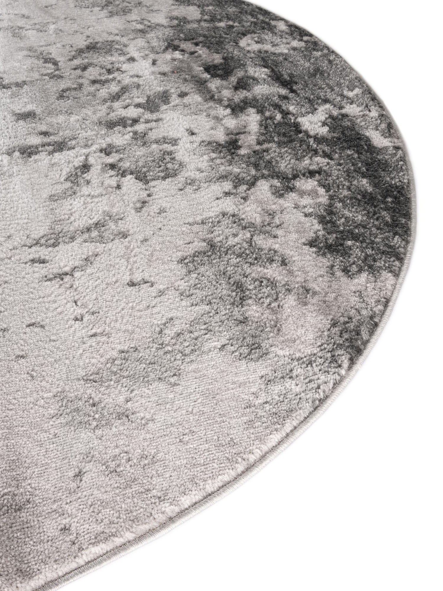 Light Gray 7' 11 x 7' 11 Metro Round Area Rug 100% Polypropylene Abstract Modern Easy Clean Carpet for Living Room, Dining, Bedrooms for Sale at Rug Engine