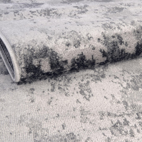 Light Gray 7' 10 x 7' 10 Metro Square Area Rug 100% Polypropylene Abstract Modern Easy Clean Carpet for Living Room, Dining, Bedrooms for Sale at Rug Engine