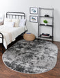 Light Gray 5' x 8' Metro Oval Area Rug 100% Polypropylene Abstract Modern Easy Clean Carpet for Living Room, Dining, Bedrooms for Sale at Rug Engine