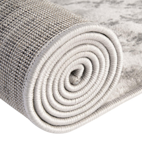 Light Gray 7' 11 x 7' 11 Metro Octagon Area Rug 100% Polypropylene Abstract Modern Easy Clean Carpet for Living Room, Dining, Bedrooms for Sale at Rug Engine