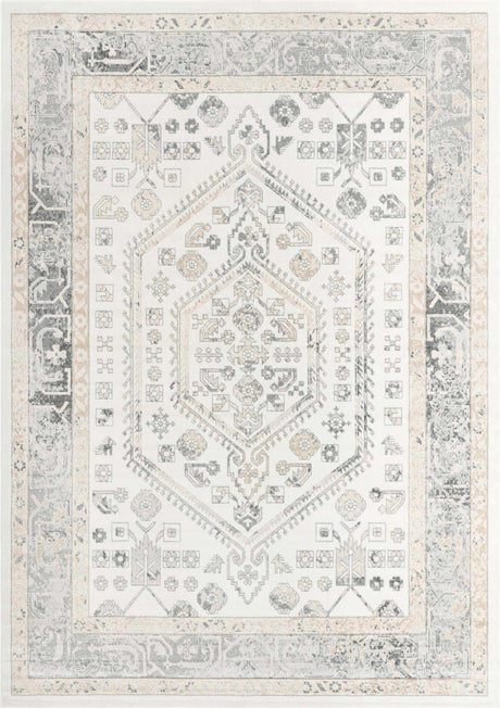 Ivory 10' x 14' Aurelia Rectangle Area Rug 100% Polypropylene & Jute Backing Living Dining Room Bedroom Office Traditional Carpet for Sale at Rug Engine