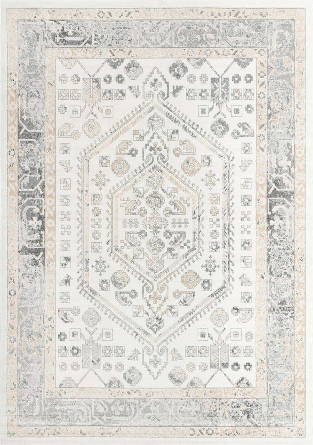Ivory 10' x 14' Aurelia Rectangle Area Rug 100% Polypropylene & Jute Backing Living Dining Room Bedroom Office Traditional Carpet for Sale at Rug Engine