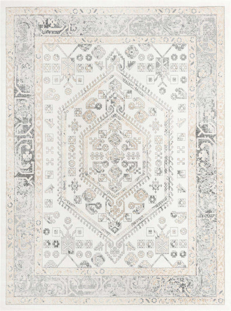 Ivory 9' x 12' Aurelia Rectangle Area Rug 100% Polypropylene & Jute Backing Living Dining Room Bedroom Office Traditional Carpet for Sale at Rug Engine