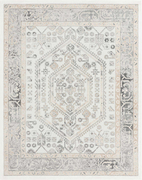 Ivory 7' 10 x 10' Aurelia Rectangle Area Rug 100% Polypropylene & Jute Backing Living Dining Room Bedroom Office Traditional Carpet for Sale at Rug Engine