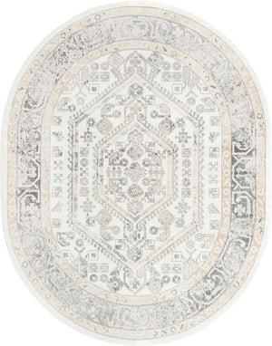 Ivory 7' 10 x 10' Aurelia Oval Area Rug 100% Polypropylene & Jute Backing Living Dining Room Bedroom Office Traditional Carpet for Sale at Rug Engine