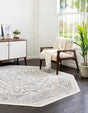 Ivory 7' 10 x 7' 10 Aurelia Octagon Area Rug 100% Polypropylene & Jute Backing Living Dining Room Bedroom Office Traditional Carpet for Sale at Rug Engine