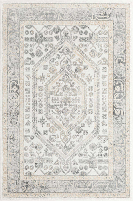 Ivory 6' x 9' Aurelia Rectangle Area Rug 100% Polypropylene & Jute Backing Living Dining Room Bedroom Office Traditional Carpet for Sale at Rug Engine