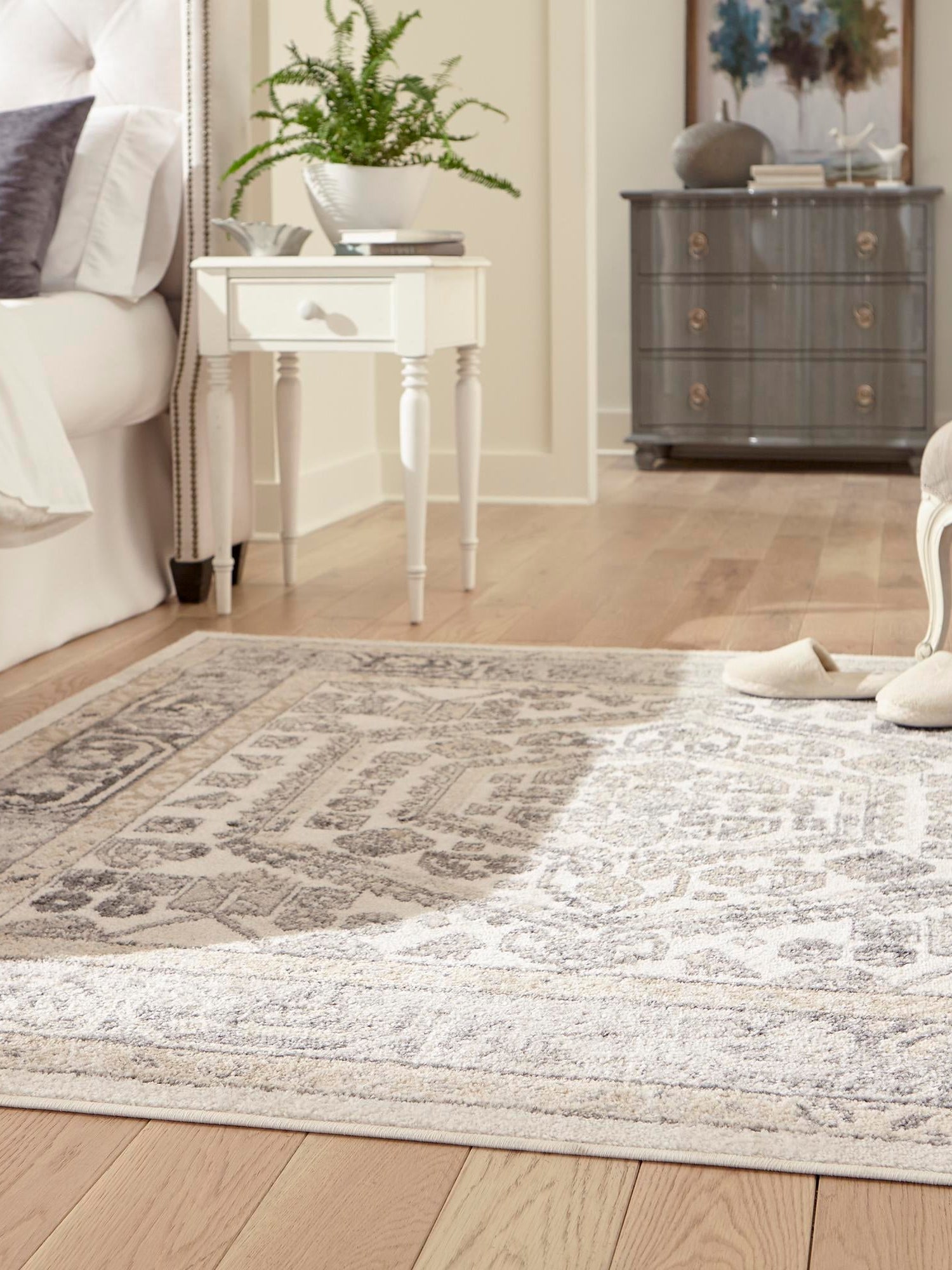 Ivory 6' x 6' Aurelia Square Area Rug 100% Polypropylene & Jute Backing Living Dining Room Bedroom Office Traditional Carpet for Sale at Rug Engine