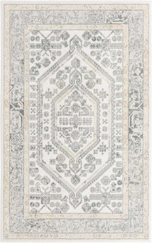 Ivory 5' x 8' Aurelia Rectangle Area Rug 100% Polypropylene & Jute Backing Living Dining Room Bedroom Office Traditional Carpet for Sale at Rug Engine