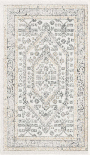 Ivory 3' x 5' 3 Aurelia Rectangle Area Rug 100% Polypropylene & Jute Backing Living Dining Room Bedroom Office Traditional Carpet for Sale at Rug Engine