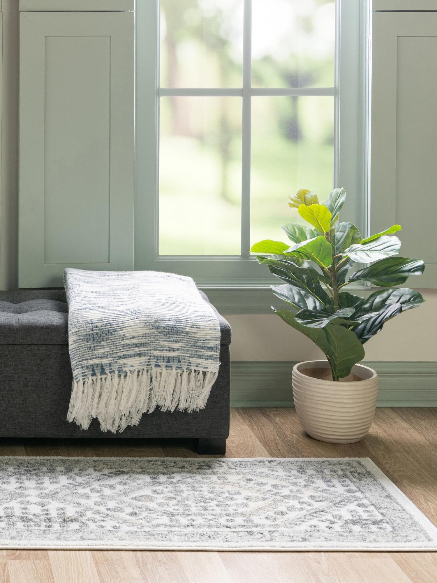 Ivory 2' x 6' Aurelia Runner Area Rug 100% Polypropylene & Jute Backing Living Dining Room Bedroom Office Traditional Carpet for Sale at Rug Engine