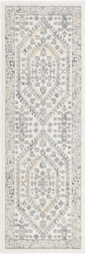 Ivory 2' x 6' Aurelia Runner Area Rug 100% Polypropylene & Jute Backing Living Dining Room Bedroom Office Traditional Carpet for Sale at Rug Engine
