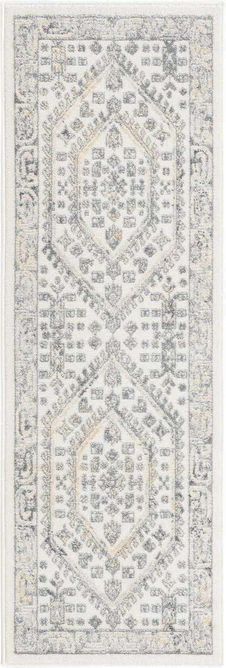 Ivory 2' x 6' Aurelia Runner Area Rug 100% Polypropylene & Jute Backing Living Dining Room Bedroom Office Traditional Carpet for Sale at Rug Engine