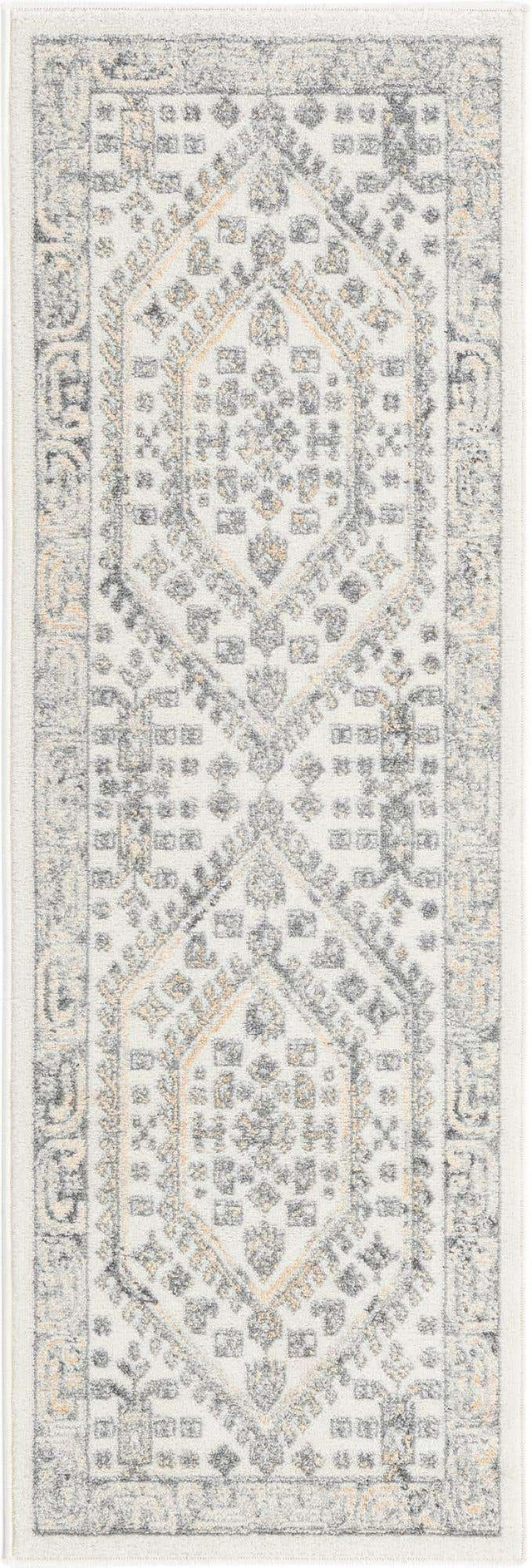 Ivory 2' x 6' Aurelia Runner Area Rug 100% Polypropylene & Jute Backing Living Dining Room Bedroom Office Traditional Carpet for Sale at Rug Engine