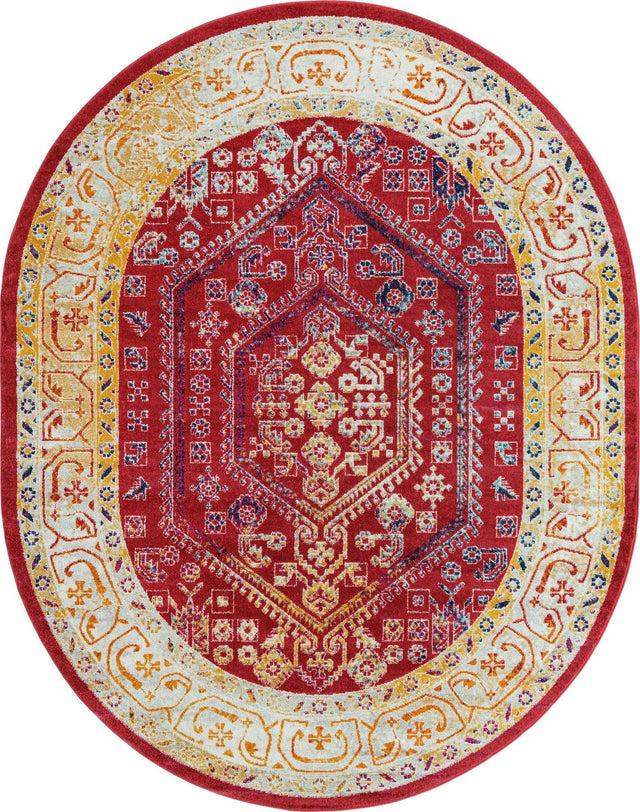 Magenta 7' 10 x 10' Aurelia Oval Area Rug 100% Polypropylene & Jute Backing Living Dining Room Bedroom Office Traditional Carpet for Sale at Rug Engine