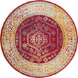 Magenta 5' x 5' Aurelia Round Area Rug 100% Polypropylene & Jute Backing Living Dining Room Bedroom Office Traditional Carpet for Sale at Rug Engine