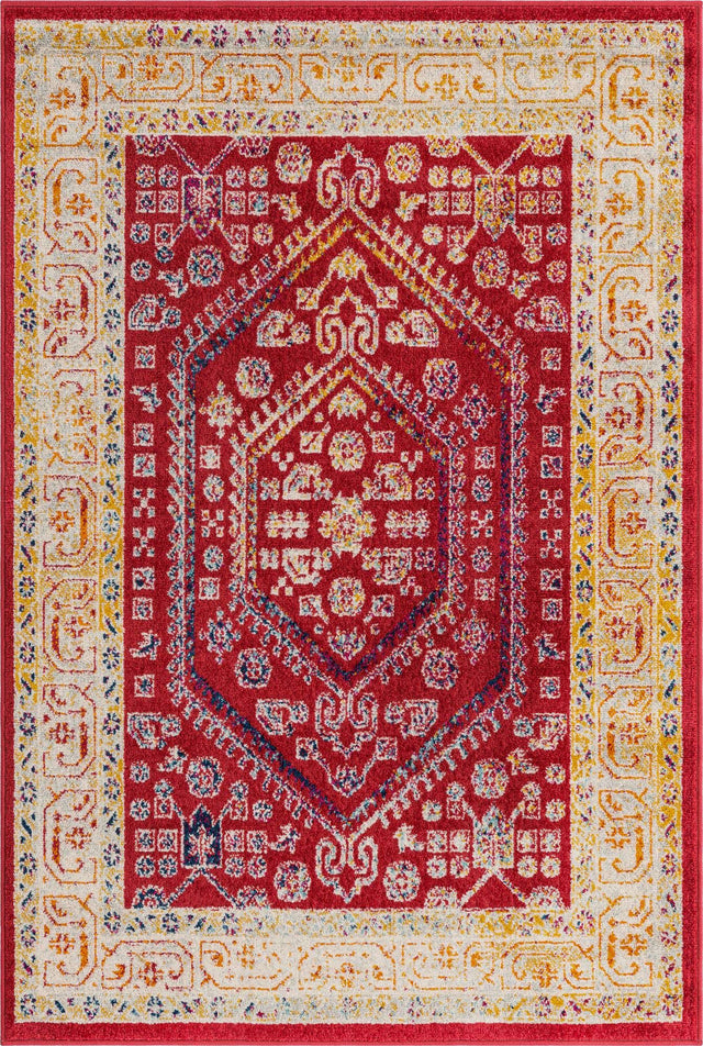 Magenta 4' x 6' Aurelia Rectangle Area Rug 100% Polypropylene & Jute Backing Living Dining Room Bedroom Office Traditional Carpet for Sale at Rug Engine