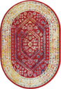 Magenta 4' x 6' Aurelia Oval Area Rug 100% Polypropylene & Jute Backing Living Dining Room Bedroom Office Traditional Carpet for Sale at Rug Engine