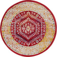Magenta 3' x 3' Aurelia Round Area Rug 100% Polypropylene & Jute Backing Living Dining Room Bedroom Office Traditional Carpet for Sale at Rug Engine