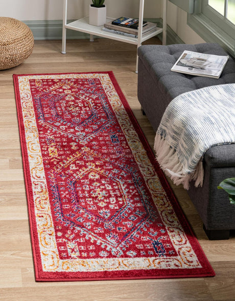 Magenta 2' x 8' Aurelia Runner Area Rug 100% Polypropylene & Jute Backing Living Dining Room Bedroom Office Traditional Carpet for Sale at Rug Engine