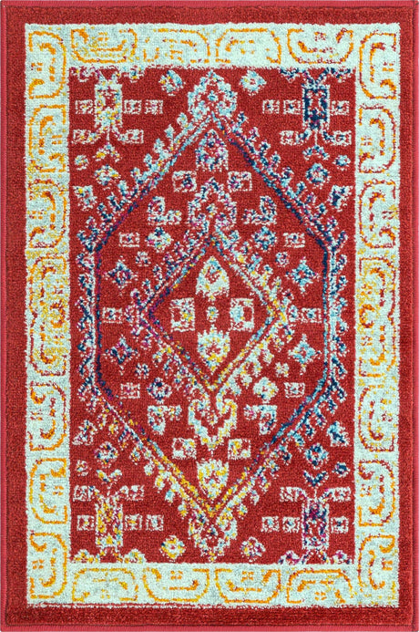 Magenta 2' x 3' Aurelia Rectangle Area Rug 100% Polypropylene & Jute Backing Living Dining Room Bedroom Office Traditional Carpet for Sale at Rug Engine