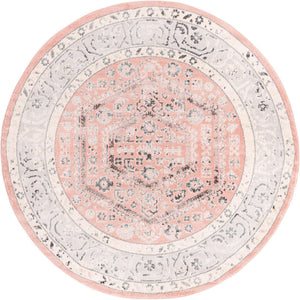 Rose 7' x 7' Aurelia Round Area Rug 100% Polypropylene & Jute Backing Living Dining Room Bedroom Office Traditional Carpet for Sale at Rug Engine