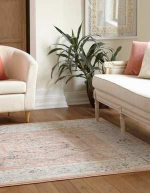 Rose 4' x 4' Aurelia Square Area Rug 100% Polypropylene & Jute Backing Living Dining Room Bedroom Office Traditional Carpet for Sale at Rug Engine