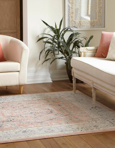 Rose 4' x 4' Aurelia Square Area Rug 100% Polypropylene & Jute Backing Living Dining Room Bedroom Office Traditional Carpet for Sale at Rug Engine